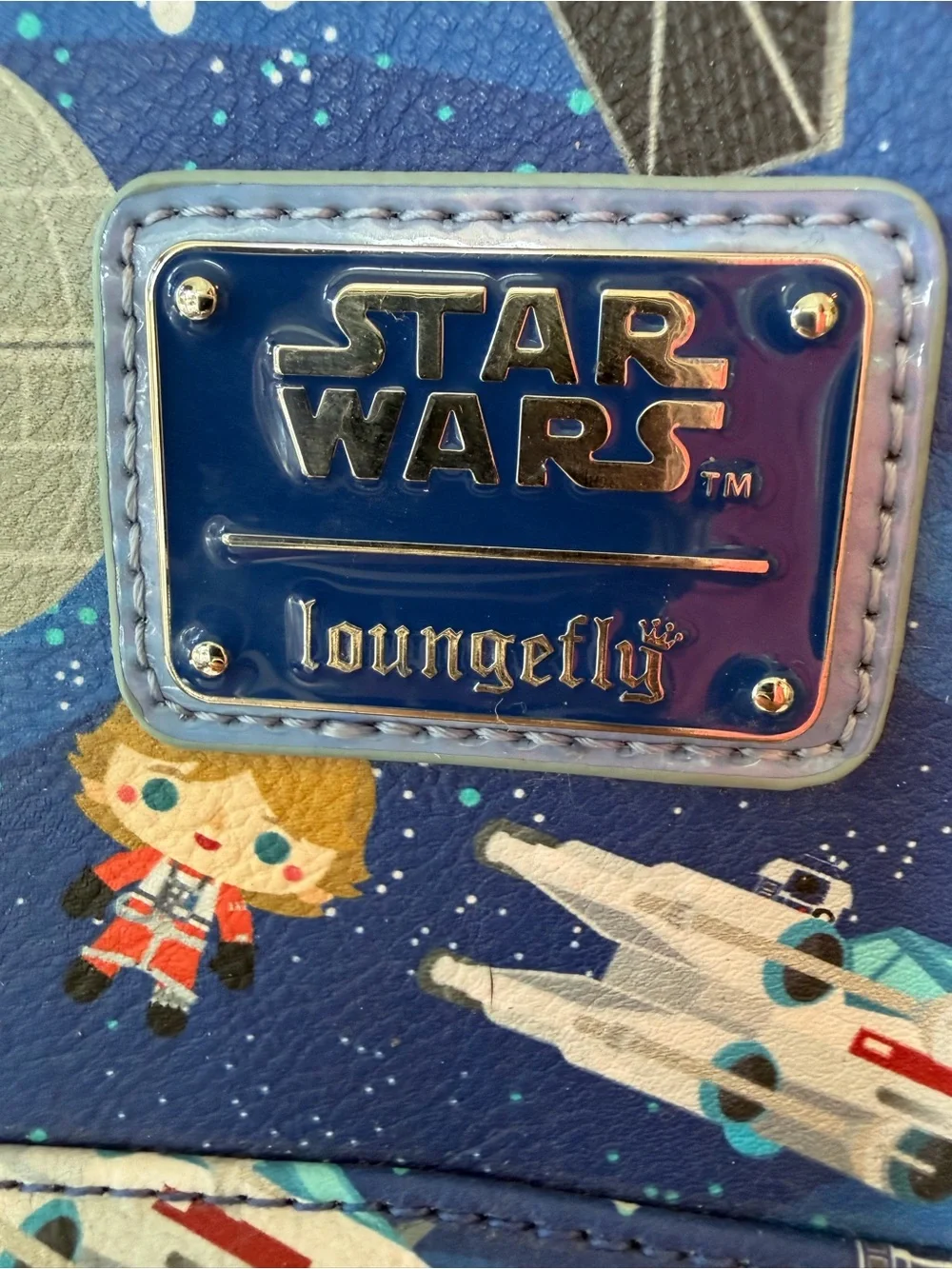Loungefly Star Wars Blue Character Mini Backpack with Multicolor Accents